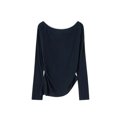 SOON FLOWER Темно-синий Синий Женский Трикотаж