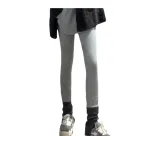 Светло-серый, вырез под пятку, хлопок, вертикальные полосы