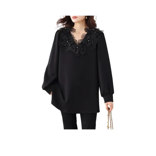 LADYXIEXIE Черные Женские Свитшоты