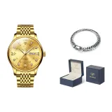 Золотистый стальной браслет