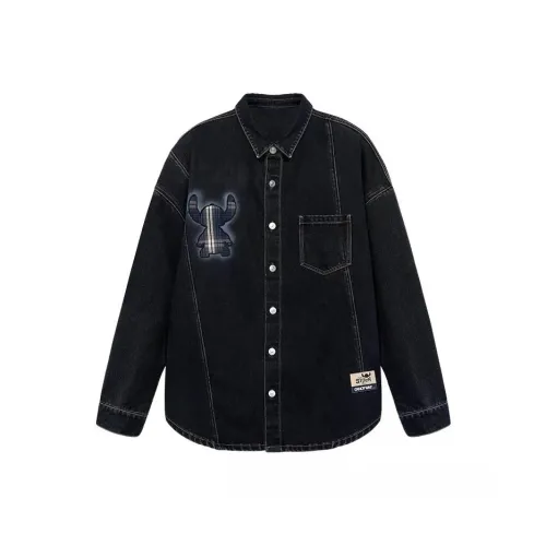 CANOTWAIT_ Черный Унисекс Джинсовые куртки