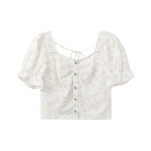 YOUXIANG Экрю Женские Рубашки