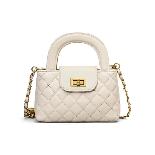 OUBOTE Синтетическая кожа Одно плечо Сумка Стандартная Женская Экрю Черный