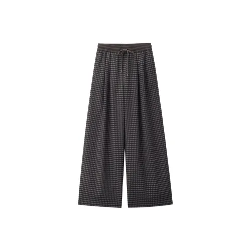 Giordano 02 Маленький плед Кофе Женские Повседневные брюки