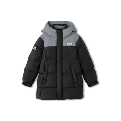 Skechers Углерод Черный Школьный возраст Пуховики