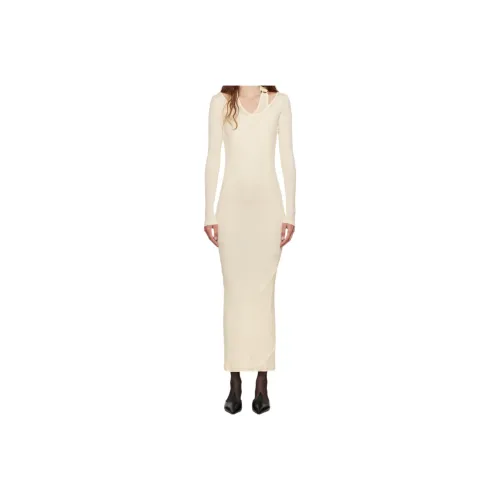 Jean Paul Gaultier Длинное платье с длинными рукавами женское