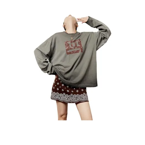 Weekly Темно-серые Женские T-рубашки