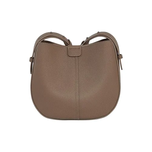 Narandu Коровья кожа Портативная Сумка через плечо Сумка на плечо Женская Мокко Молочный коктейль Белый