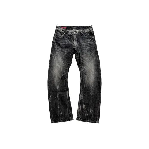 EODUP Темно-серый Мужские Джинсы