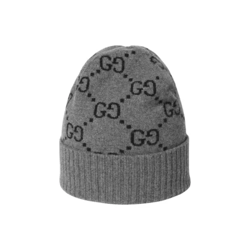 GUCCI Кашемир Шапки-бини Унисекс Черный Серый
