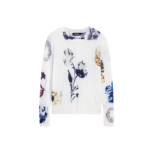 Desigual Белый подкладочная ткань с принтом женский трикотаж