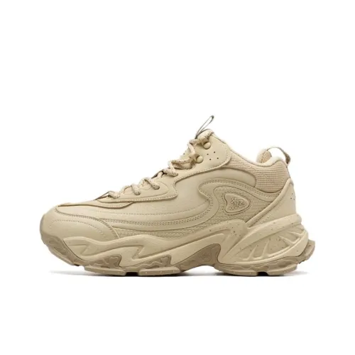 XTEP Тундровый Теплоизоляционный Покрытие Низкий Топ Толстая Подошва Мужские Кроссовки Молочно-чайный Коричневый