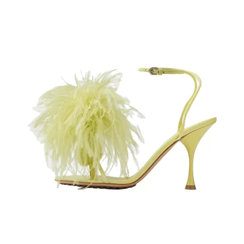 Bottega Veneta Dot Feather Stylish Sandals Women's Green Bottega Veneta Точка Перо Стильные Сандалии Женские Зеленые