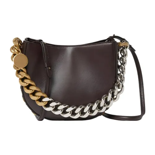 Stella McCartney Frayme Vegan Материал Портативная Сумка через плечо Сумка на плечо Женская Шоколадно-коричневая