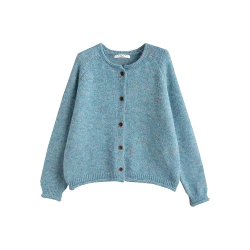 Tonlion Светлый Цветочный Синий Женский Трикотаж