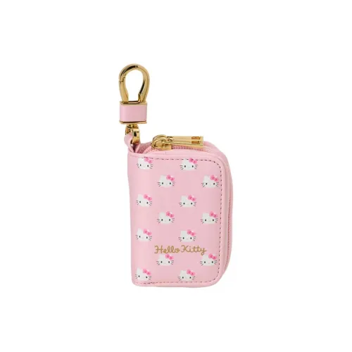 Санрио Hello Kitty PU (полиуретан) с вставками из кожи и ПВХ нейлоновый Key Pouch женский розовый