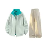 Серый, зеленый + абрикос [наборы одежды]