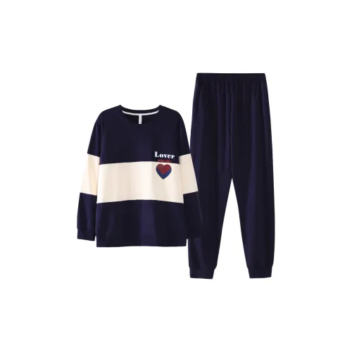 FENTENGCARE Темно-синий Синий Мужской Пижамный Комплект