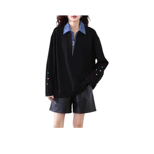 LADYXIEXIE Черные Женские Свитшоты