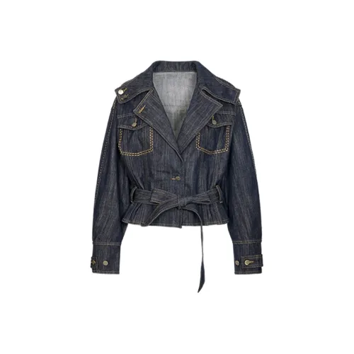 HYTE MOLY Темно-синий Женские Джинсовые куртки