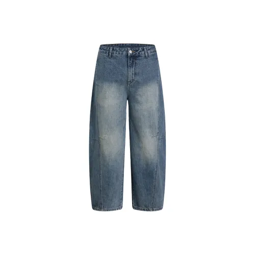 404MOB GANG Синий Унисекс Джинсы