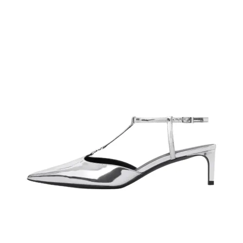 CELINE Узкий каблук Высокие каблуки 5 см Женские Серебряные