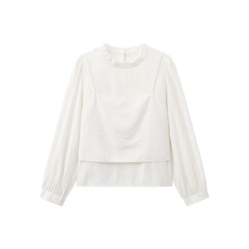 YOUXIANG Экрю Женские Рубашки