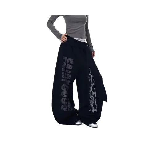 SNEIKLAU Черные Унисекс Повседневные Штаны