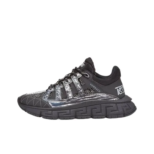 VERSACE Trigreca Низкий Топ Casual Мужской Черный