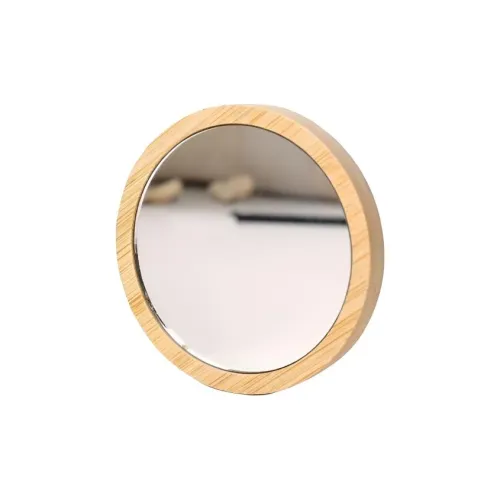 YUNNA Высокое разрешение Зеркало Бамбуковое дерево Мини Портативное Круглое Зеркало MAKE UP Зеркала Карманное Зеркало