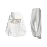 Комплект одежды (Белый топ + Светло-серые штаны)