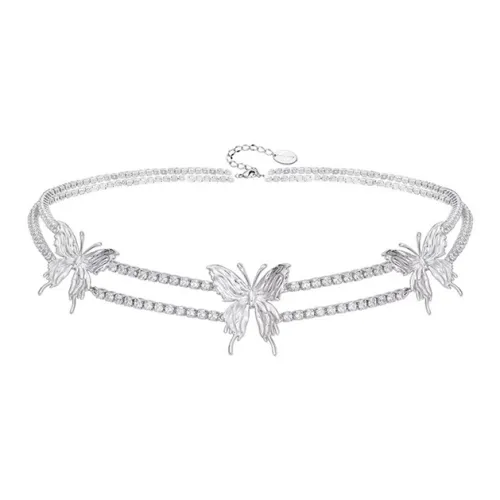 SUN HUNTER Медное покрытие Белое золото + Циркон Ожерелье Женское