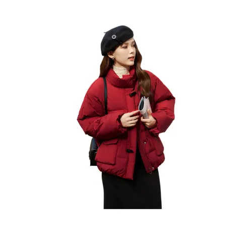 Dme Китайский Красный Женская Пуховая Куртка