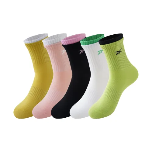 Reebok 5 пар Смешанные цветовые женские носки MID до икры