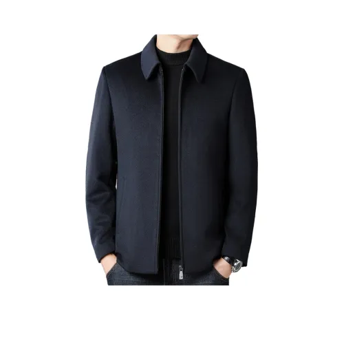 LAOYECHE Темно-синий мужской пальто