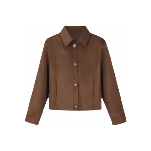 GORGEOUSIDEA Коричневый Пальто Женские Куртки