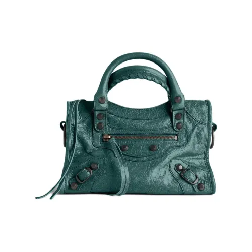 Balenciaga Le City Arena Storico Овечья шкура Через плечо Сумка Мини Женские Deep Emeralds