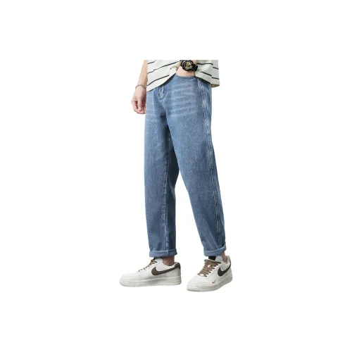 Tonlion Светло-синие Унисекс Джинсы