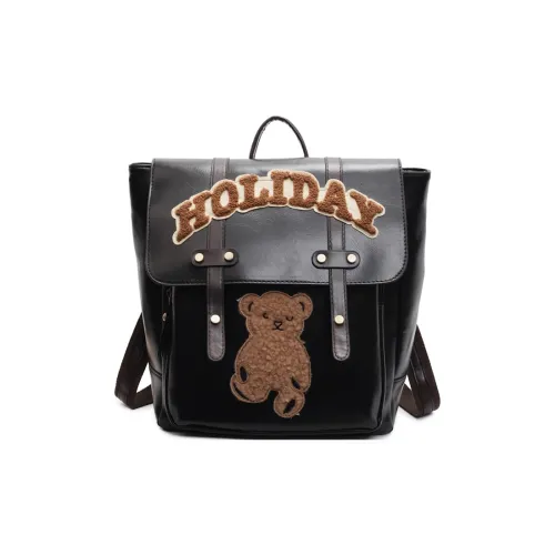 Villelon ПУ (полиуретан) Рюкзак Стандартный Унисекс Черный Коричневый Кофейный