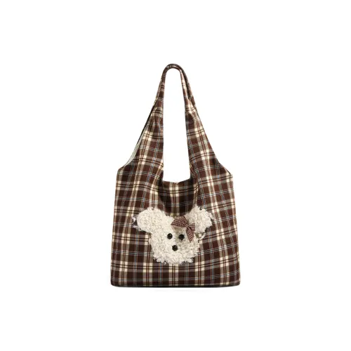 Safiya Высококачественная ткань сумка через плечо женская коричневая