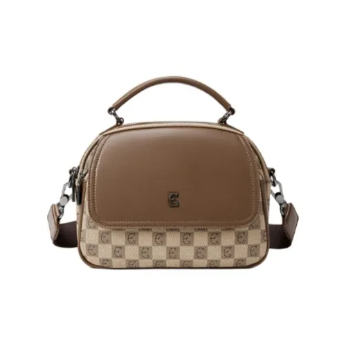 ST SAT Сумка через плечо из ПВХ и синтетической кожи обычная женская коричневая