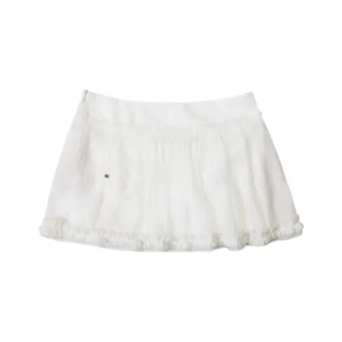Moromoro Лето Кружево Лента Подол LIGHT WEIGHT Mini Skirt Повседневные короткие юбки Женские
