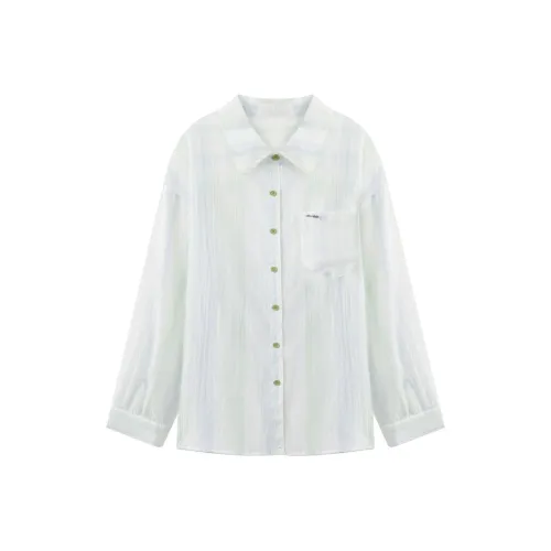 Another alley Светло-зеленые Женские Рубашки