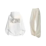 Комплект (Белый топ + Абрикосовые штаны)