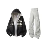 Чёрные + Светло-серые штаны