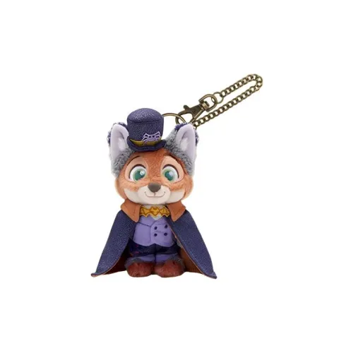 Disney x DISNEYLAND 2025 Halloween Zootopia Collection Ник Кольцо для ключей Плюшевый Брелок 13 см Высота Шанхай Дисней