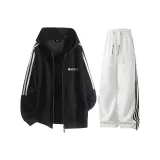 Black Свитшот + White Gray Брюки