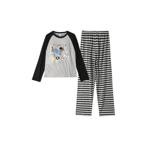 GUANQU Черный Женский Пижамный Комплект