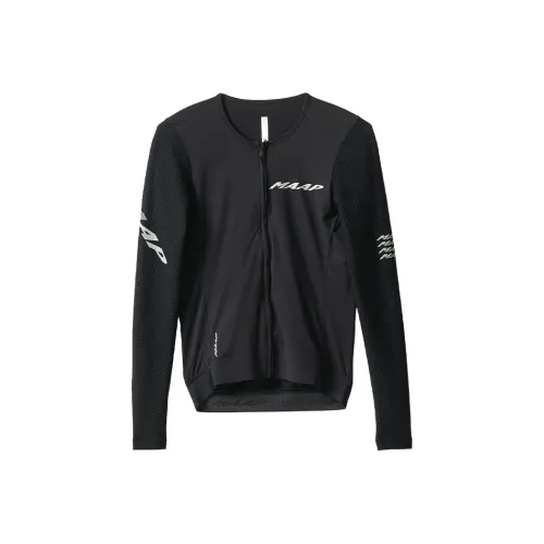 MAAP Длинный рукав Велосипедная одежда Мужской Серый Этикетка Черный