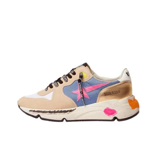 Golden Goose Running Sole Low Топ Спортивная Повседневная Обувь Женская Бежево-Желтая